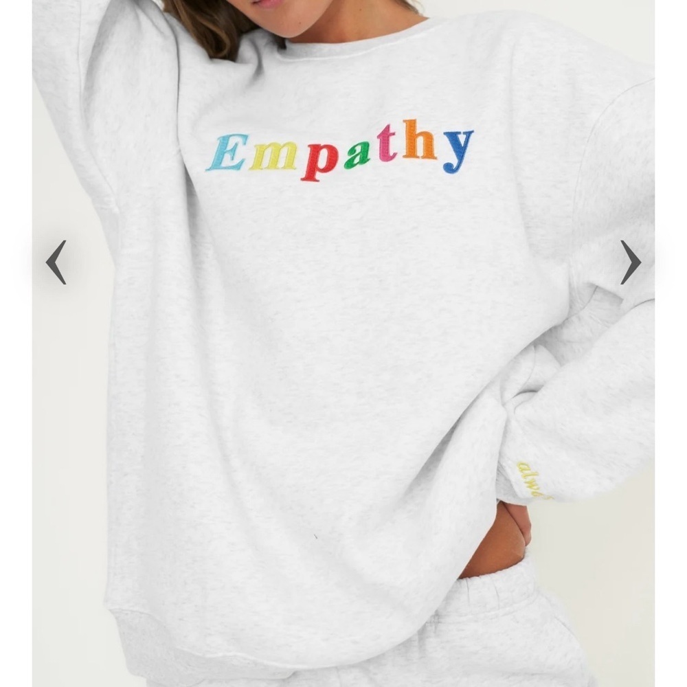Empathy Gray Crew Neck Sweater
